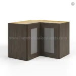 Slim Amber Oak Shaker Easy Reach Wall Cabinet with Glass Door