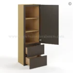 Slim Amber Oak Shaker Double with Drawers Wall Cabinet - Image 3