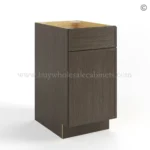 Slim Amber Oak Shaker Base Cabinet Single Door and Drawer