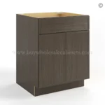 Slim Amber Oak Shaker Base Cabinet Double Door and Single Drawer