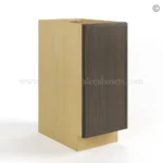 Slim Amber Oak Shaker Base Cabinet Single Door Full Height - Image 2