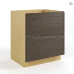 Slim Amber Oak Shaker Two Drawer Base - Image 2