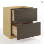 Slim Amber Oak Shaker Two Drawer Base - Image 3