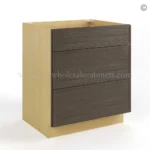 Slim Amber Oak Shaker Three Drawers Base - Image 2