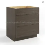 Slim Amber Oak Shaker Three Drawers Base