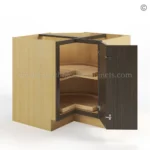 Slim Amber Oak Shaker Lazy Susan Base Cabinet - Image 3