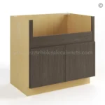 Slim Amber Oak Shaker Farmhouse Sink Base - Image 2