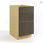 Slim Amber Oak Shaker Trash Base Cabinet - Image 2