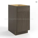 Slim Amber Oak Shaker Trash Base Cabinet