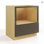 Slim Amber Oak Shaker Microwave Base Cabinet - Image 2