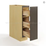 Slim Amber Oak Shaker Spice Pull Base Cabinet - Image 3