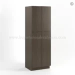 Slim Amber Oak Shaker Tall Pantry Cabinet with 4 Doors