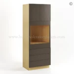 Slim Amber Oak Shaker 33″W Oven Pantry Cabinet - Image 2