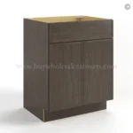 Slim Amber Oak Shaker Vanity Sink Cabinet