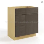 Slim Amber Oak Shaker Vanity Combo with Drawers - Image 2