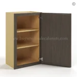 Slim Amber Oak Shaker 30"H Single Door Wall Cabinet - Image 3