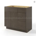 Slim Amber Oak Shaker Vanity Drawer Cabinet