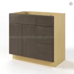 Slim Amber Oak Shaker Vanity Drawer Cabinet - Image 2