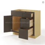 Slim Amber Oak Shaker Vanity Drawer Cabinet - Image 3